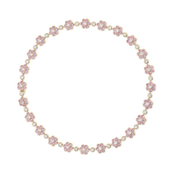 PINK SAPPHIRE AND DIAMOND FLORA CHOKER