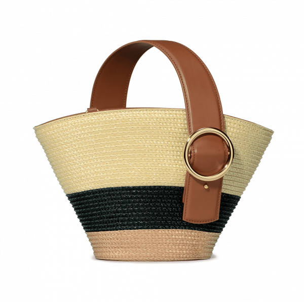 Audrey Raffia Fan Bag